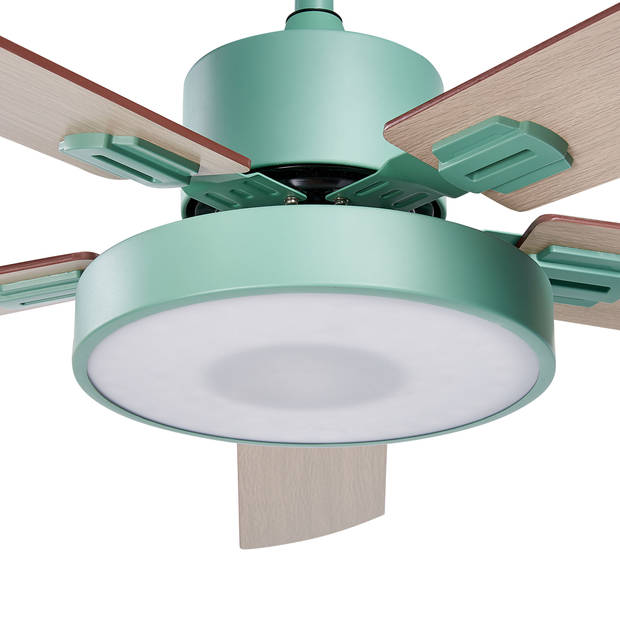 Beliani HOBBLE - Plafondlamp met ventilator-Groen-IJzer