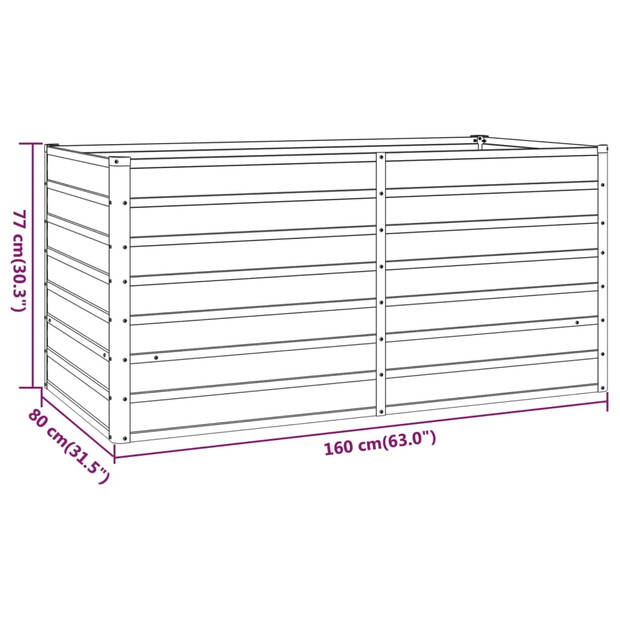 vidaXL Plantenbak verhoogd 160x80x77 cm cortenstaal roestig