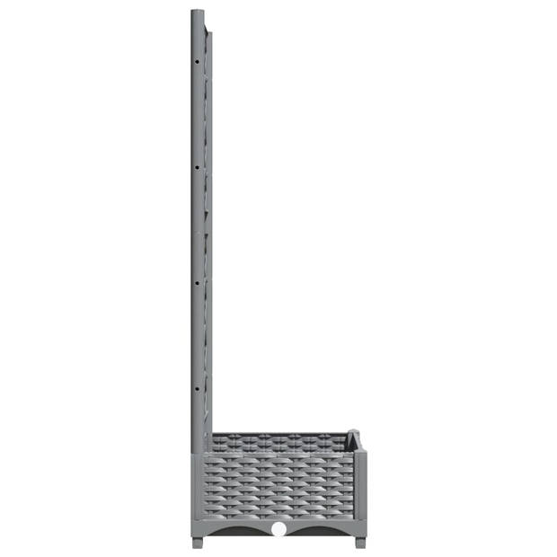 vidaXL Plantenbak met latwerk 40x40x121,5 cm polypropeen