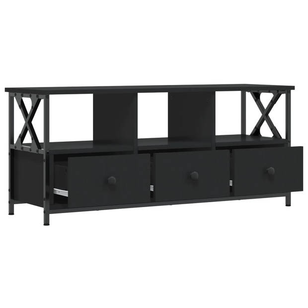 The Living Store Industriële TV-Kast - 102 x 33 x 45 cm - Zwart