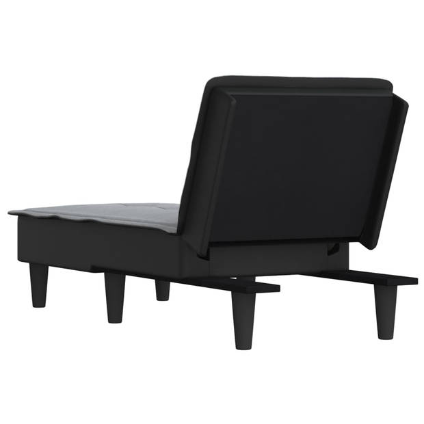 The Living Store Ligstoel verstelbaar - Hoge dichtheid schuim - Lichtgrijs - 55x140x70cm