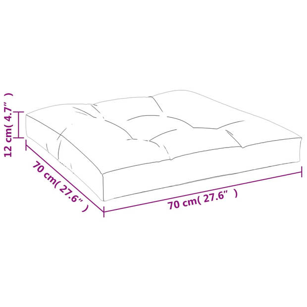 vidaXL Palletkussen 70x70x12 cm stof heldergroen