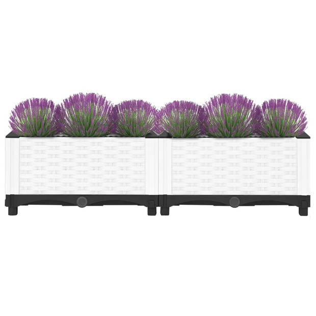 vidaXL Plantenbak verhoogd 80x40x23 cm polypropeen