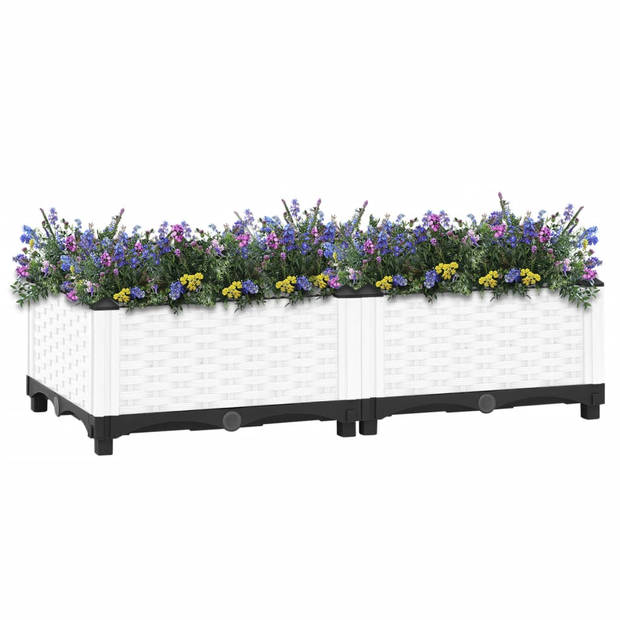 vidaXL Plantenbak verhoogd 80x40x23 cm polypropeen