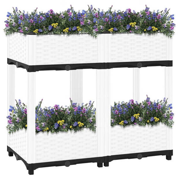 vidaXL Plantenbak verhoogd 80x40x71 cm polypropeen