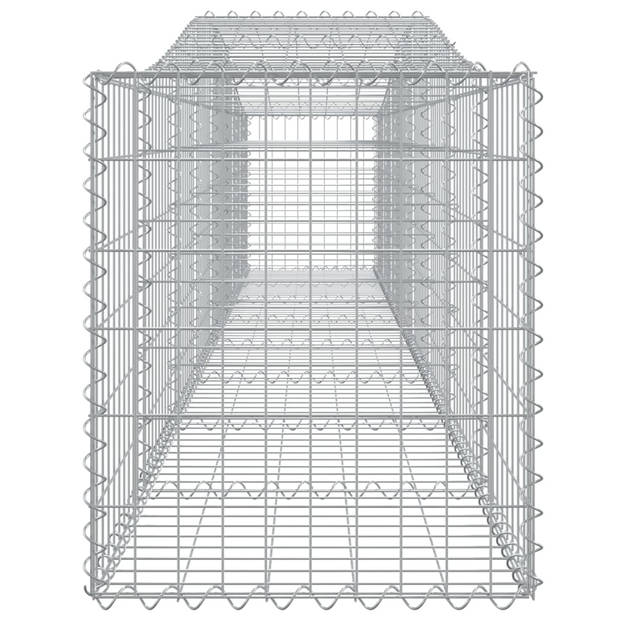 The Living Store Schanskorf - Decoratieve Tuinbarrière 400x50x60/80 cm - Gegalvaniseerd IJzer