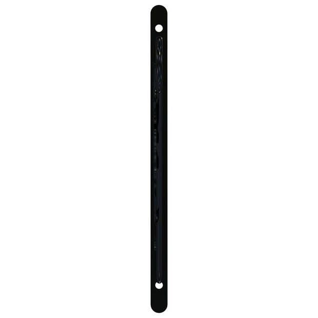 The Living Store Hangmandbeugels - zwart gepoedercoat staal - 29.5 x 26 cm - max - 5 kg - inclusief haken en pluggen