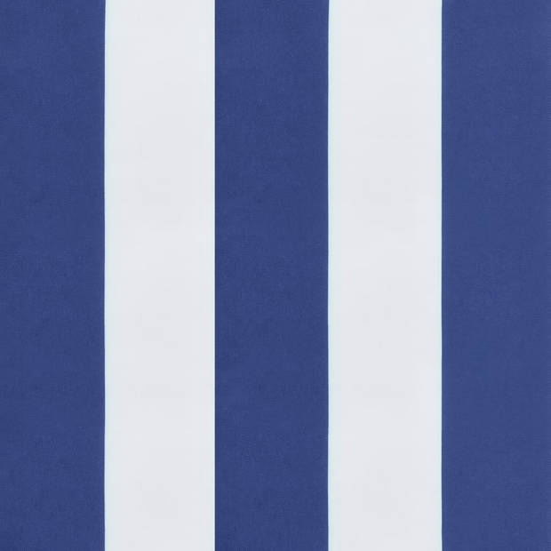 vidaXL Tuinbankkussen 150x50x7cm stof gestreept wit en blauw
