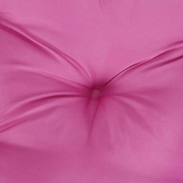 The Living Store Palletkussens - 70 x 70 x 12 cm - roze polyester - holle vezel vulling
