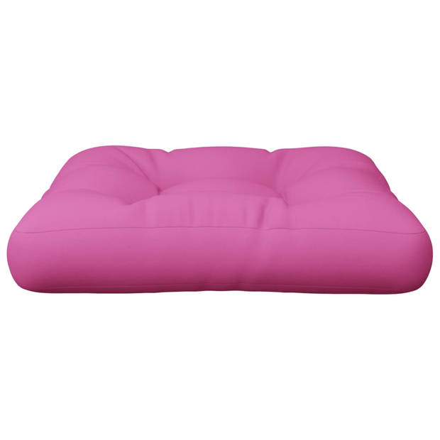 The Living Store Palletkussen - roze - 60 x 60 x 12 cm - polyester