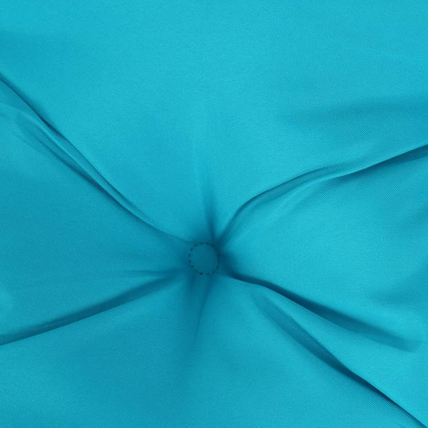 The Living Store Palletkussen - Turquoise - 50 x 40 x 12 cm - Waterafstotend
