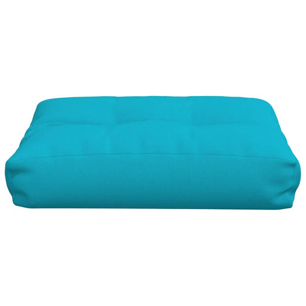 The Living Store Palletkussen - Turquoise - 50 x 40 x 12 cm - Waterafstotend