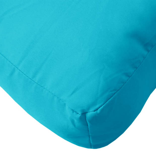 The Living Store Palletkussen - Polyester - 80 x 80 x 12 cm - Turquoise