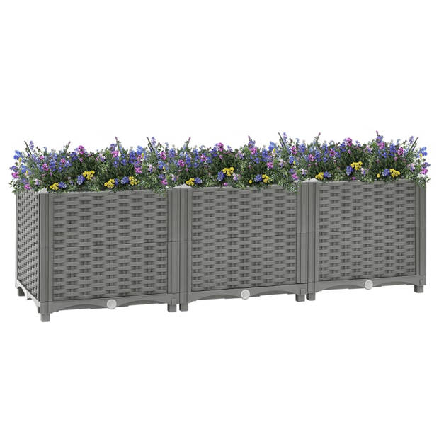 vidaXL Plantenbak verhoogd 120x40x38 cm polypropeen