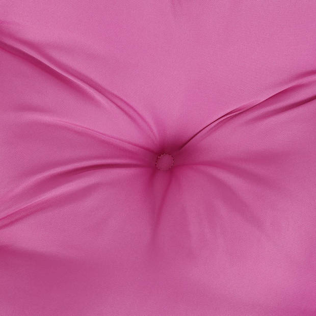 The Living Store Palletkussens - Roze - 100% Polyester - 60 x 60 x 12 cm - Waterafstotend