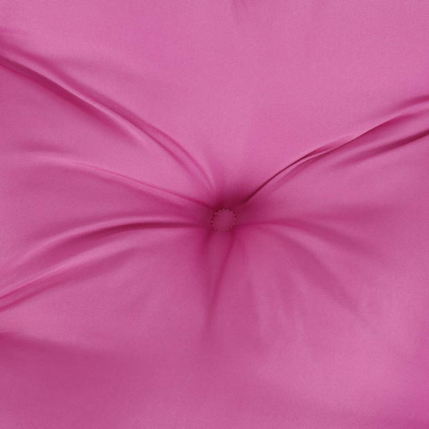 The Living Store Palletkussens - Roze - 120 x 80 x 12 cm - Polyester stof - Zachte vulling