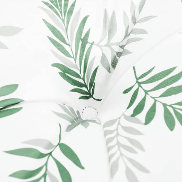 The Living Store Tuinbankkussen - 200 x 50 x 7 cm - Polyester - Met bladpatroon