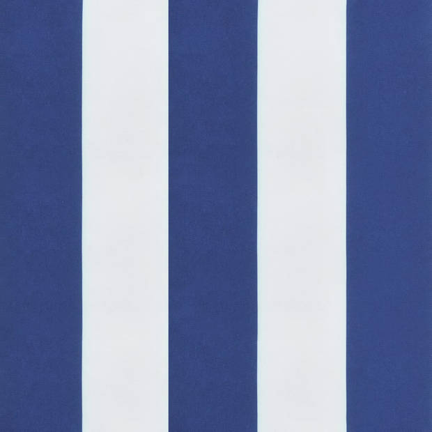 vidaXL Stoelkussens 6 st 50x50x7 cm stof gestreept wit en blauw