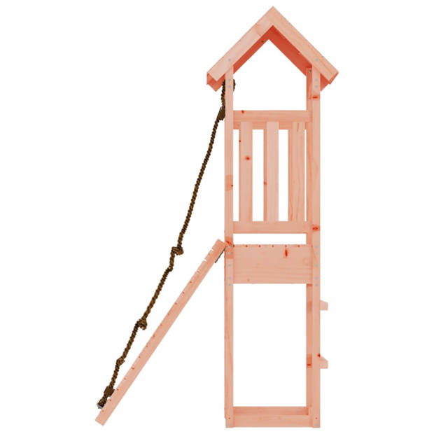 The Living Store Houten speelhuis - Speeltoren met klimwand - 131x64x207 cm - Massief douglashout