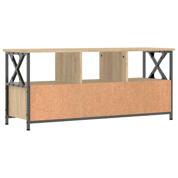 The Living Store Industriële TV-kast - 102 x 33 x 45 cm - Sonoma Eiken