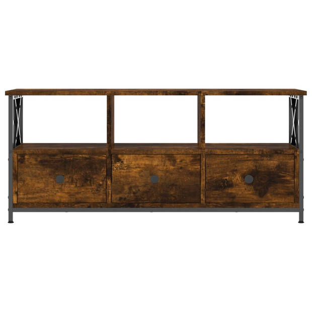 The Living Store Industriële TV-kast - 102 x 33 x 45 cm - Gerookt eiken