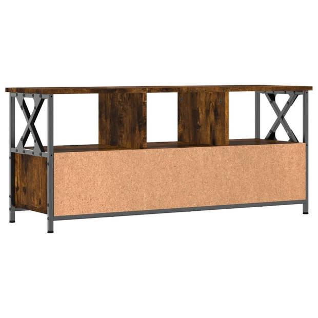 The Living Store Industriële TV-kast - 102 x 33 x 45 cm - Gerookt eiken