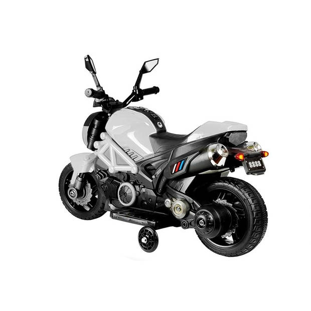 Elektrische naked bike - kindermotor - motor voor kinderen tot 25kg max 1-3 km/h wit