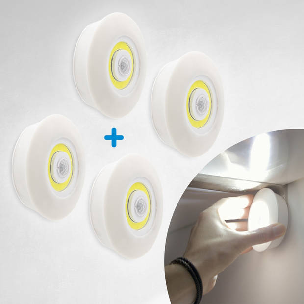 HandyLUX TopBright - LED-lampjes set van 4 met bewegingsmelder en lichtsensor