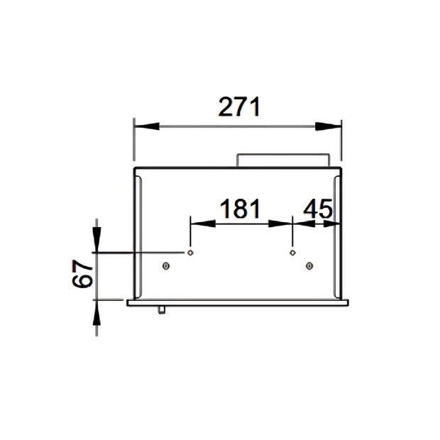 MPM - Inbouw Afzuigkap - 60x29x17cm - Zilver