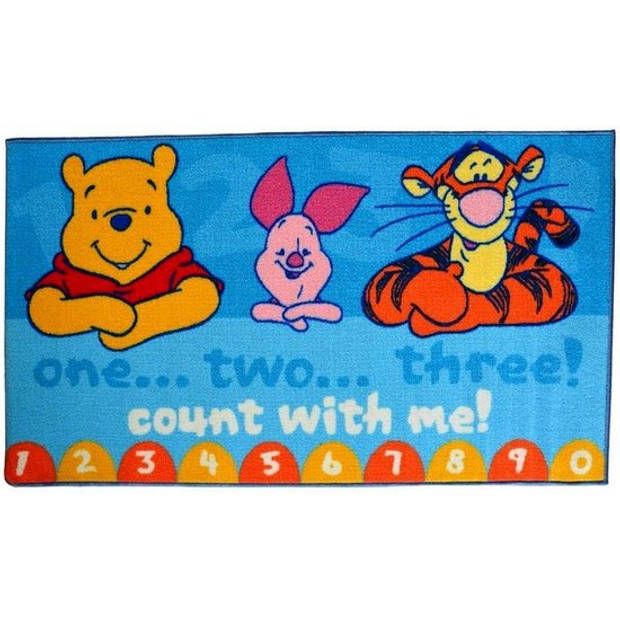 Disney - Winnie the Pooh, Winnie de Poeh - Speelkleed - Cijfers - Leren - 80 x 140 cm