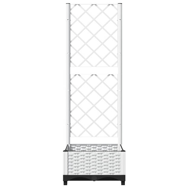 vidaXL Plantenbak met latwerk 40x40x121,5 cm polypropeen