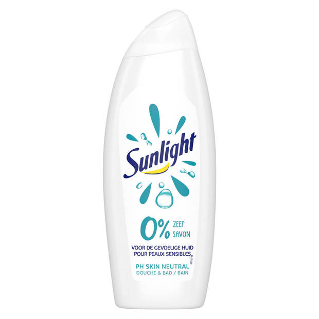 Sunlight Badschuim - 0% Zeep - pH-Huidneutraal - 6 x 750 ml - Voordeelverpakking