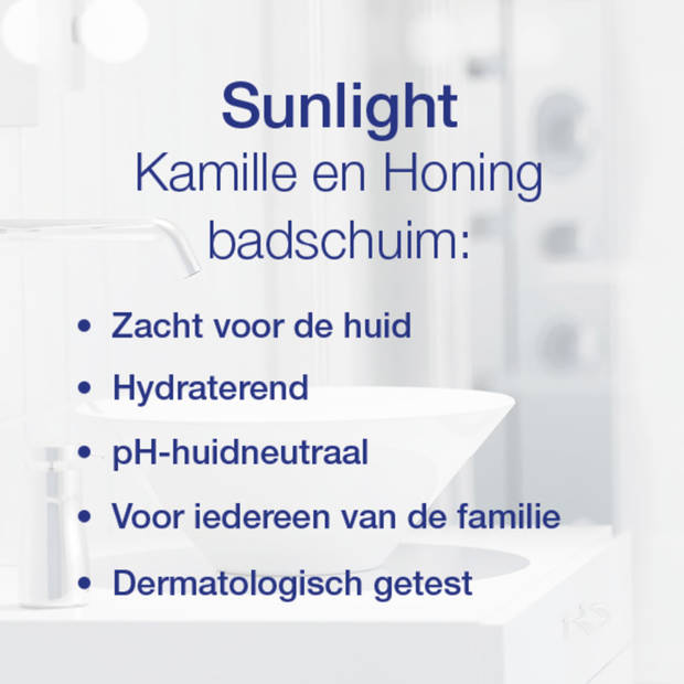 Sunlight Zeep - Badschuim - Kamille & Honing - pH-Huidneutraal - Voordeelverpakking 6 x 750 ml