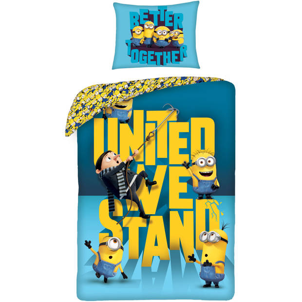 Minions Dekbedovertrek United We Stand - Eenpersoons - 140 x 200 cm - Katoen