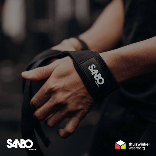 Sanbo Lifting Straps Set 2 Stuks - 100% Katoen - Powerlifting - Krachttraining - Gym - Fitness Accessoires - Wrist Wraps