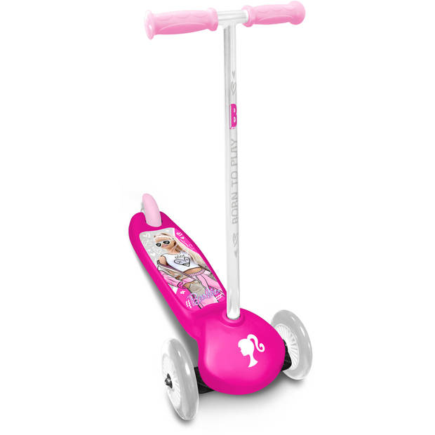 Mattel Barbie 3-wiel Kinderstep Voetrem Meisjes Roze/Wit