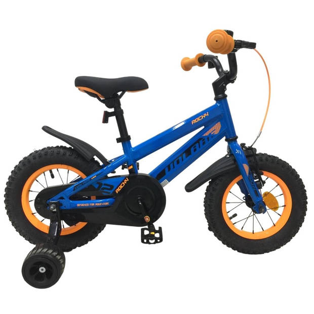 Volare Jongensfiets Rocky 12 Inch 20 cm Jongens Terugtraprem Blauw