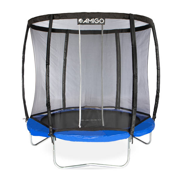 AMIGO trampoline Deluxe met veiligheidsnet 244 cm blauw