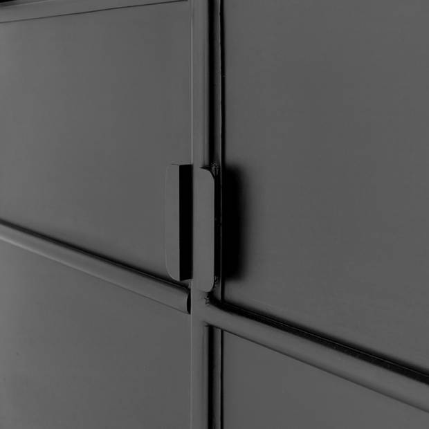 Giga Meubel - Vitrinekast 4-deurs - Zwart Metaal - 120x40x210cm - Tygo