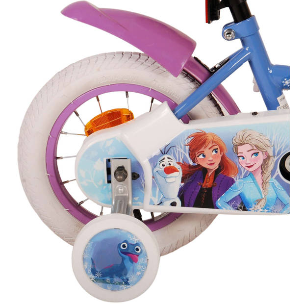 Disney Meisjesfiets Frozen II 12 Inch 23 cm Meisjes Terugtraprem Blauw/Paars