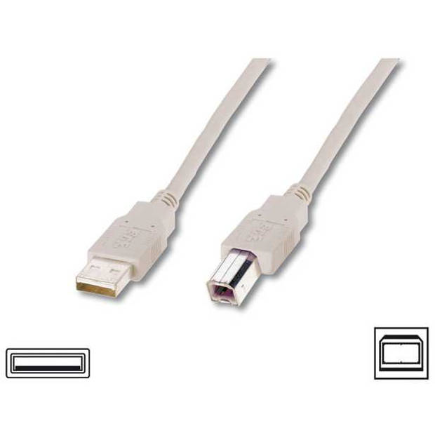 USB 2.0 A naar USB 2.0 B Kabel