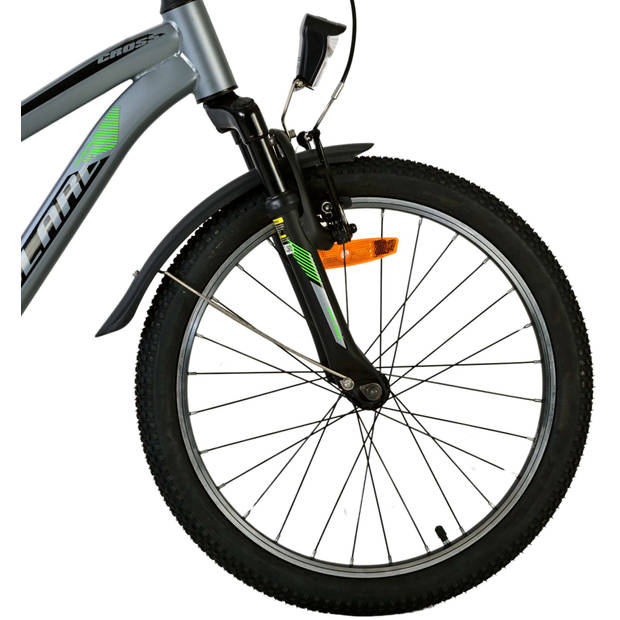 Volare Jongensfiets Cross 20 Inch 27 cm Jongens Terugtraprem Grijs/Zwart