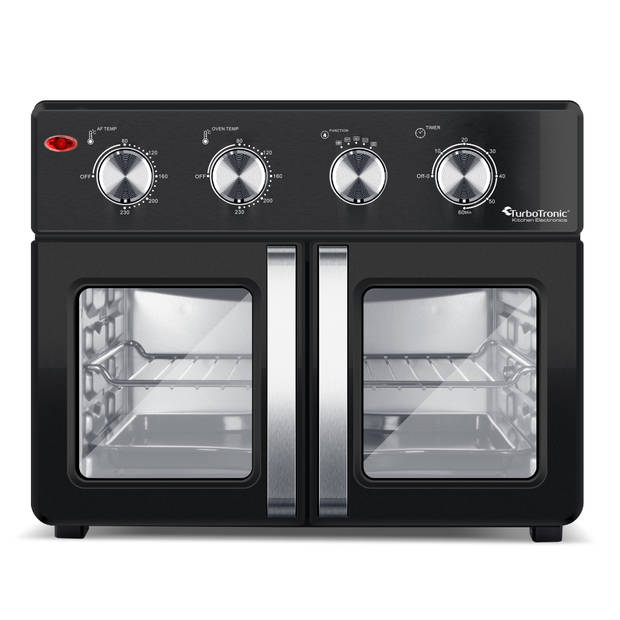 TurboTronic AF32MFD Airfryer XXL en Oven – Dubbele Deur - 32 Liter – Zwart