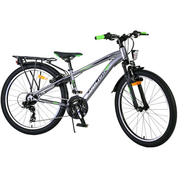 Volare Jongensfiets Cross 24 Inch 31,75 cm Jongens 18V V-Brakes Grijs/Zwart