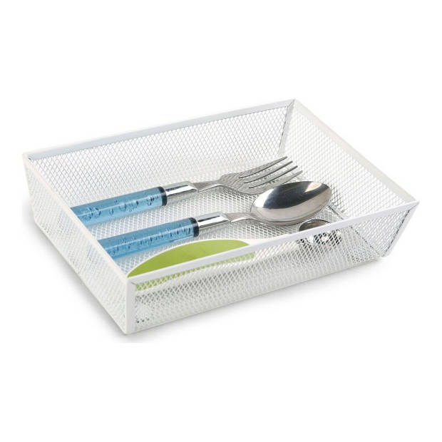 Bestekorganizer Confortime Metaal Wit (21,8 x 15,24 x 5,2 cm)