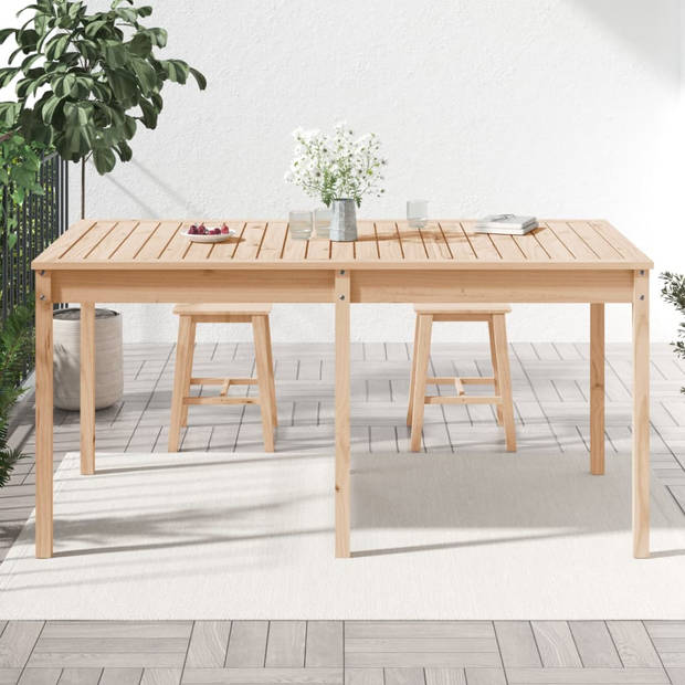 vidaXL Tuintafel 159,5x82,5x76 cm massief grenenhout