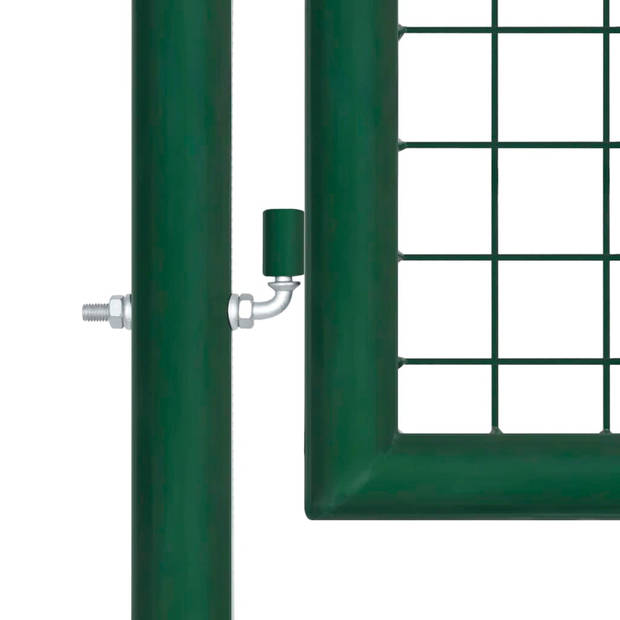 The Living Store Tuinpoort - Duurzaam - Stalen tuinpoort - Afmeting- 500 x 175 cm - Ken- Afsluitbaar - Kleur- groen