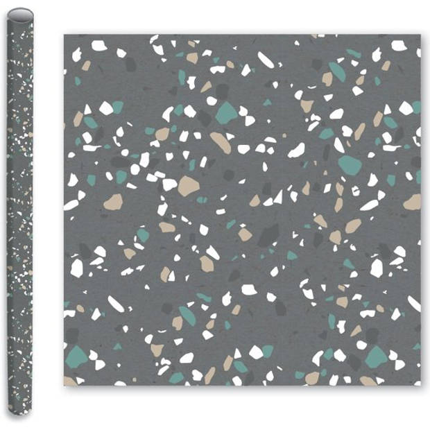 Terrazzo - cadeaupapier inpakpapier - 2 meter x 70 cm - 4 Rollen