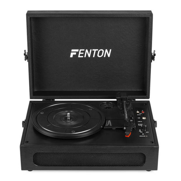 Fenton RP118B retro platenspeler met Bluetooth in /out en USB - Zwart