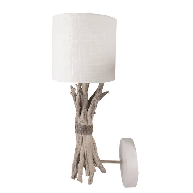 Clayre & Eef Wandlamp 33x26x43 cm Beige Kunststof Beige